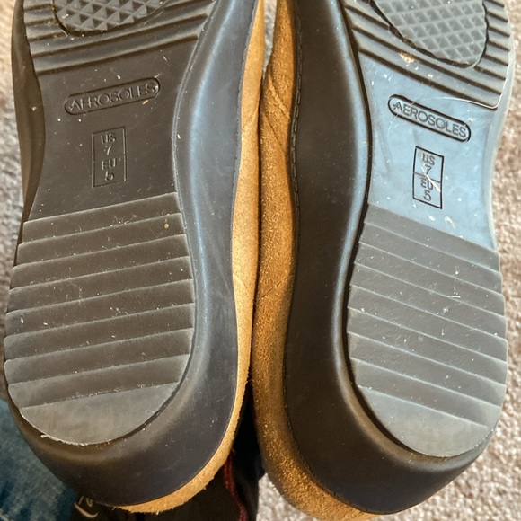 AEROSOLES Womens' Pine Tree Brown Suede Leather Ankle Booties Boots Size  7 - Picture 6 of 15